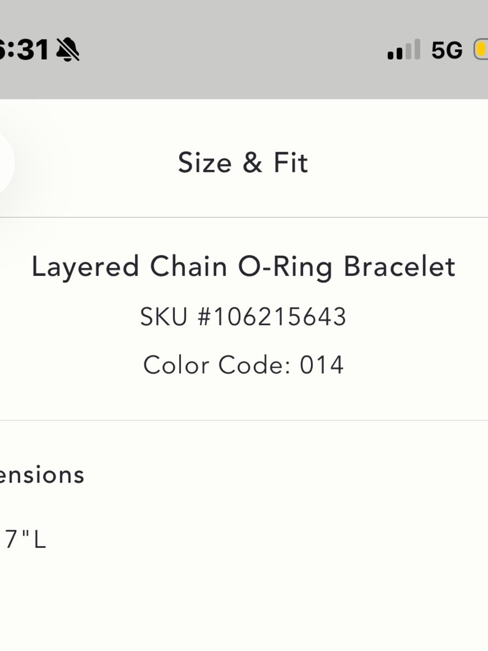 Anthropologie layered Chain O-Ring Bracelet - Picture 4 of 5